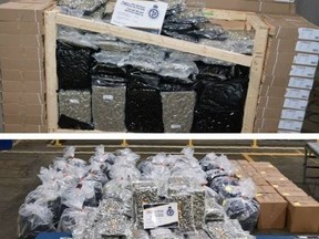 Border officials seize 577 kilos of contraband cannabis at Montreal cargo hub