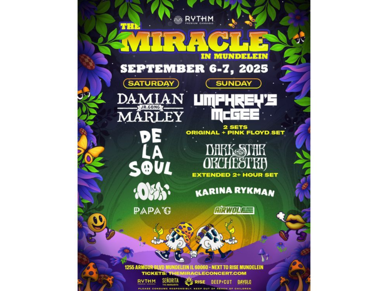 RYTHM Premium Cannabis Brings Back The Miracle in Mundelein for a Third Year with Legal On-Site Cannabis Consumption and a Star-Studded Lineup