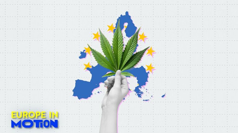 Where in the EU do most young adults consume cannabis?